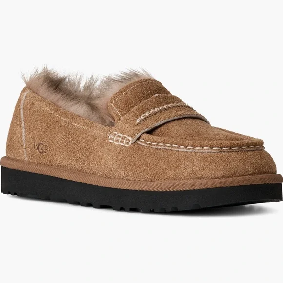 NEW UGG Ellis Wool Loafer in Chestnut - Picture 1 of 5